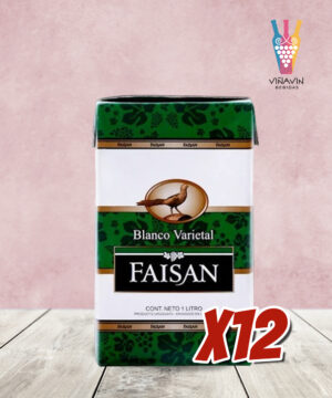 Vinos Faisán Blanco 1 Lt. Tetra Pak x12