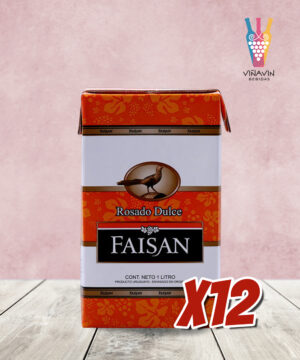 Vinos Faisán Rosado Dulce 1 Lt. Tetra Pak x12