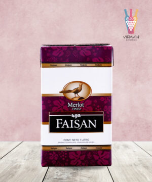 Vinos Faisán Merlot 1 Lt. Tetra