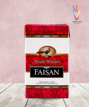 Vinos Faisán Rosado Moscatel 1 Lt. Tetra